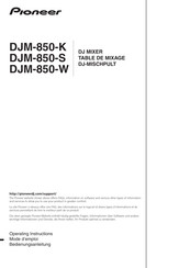Pioneer DJM-850-W Operating Instructions Manual