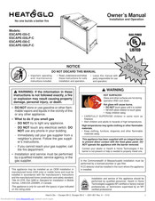 Heat & Glo ESCAPE-I30LP-C Owner's Manual