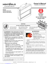 Heat & Glo Heat & Glo XLR-PLUS-N-AU Owner's Manual