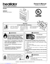 Heatilator BIR50-B Owner's Manual