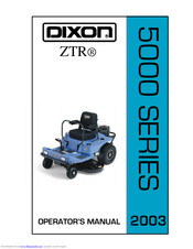 Dixon ZTR 5005 Operator's Manual