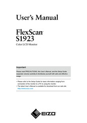 Eizo FlexScan S1923 User Manual