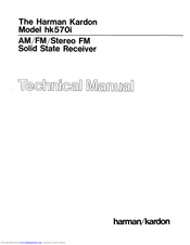 Harman Kardon HK570I Technical Manual