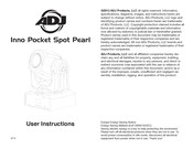 American DJ Inno Pocket Spot Pearl User Instructions