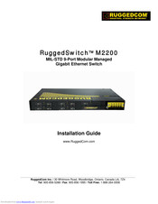 Ruggedcom RuggedSwitch M2200 Installation Manual
