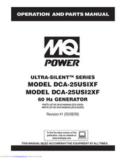 Multiquip MQ Power DCA25USIXF Operating And Parts Manual