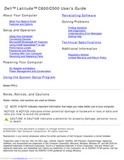 Dell Latitude C500 Series User Manual