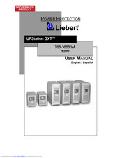 Liebert UPStation GXT700MT-120 User Manual