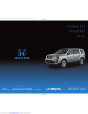 Honda 2012 pilot ex Technology Reference Manual