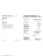 ProForm PFEVEL48830 User Manual