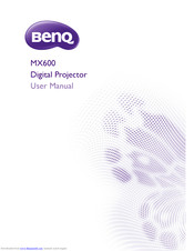 BenQ MX600 User Manual