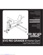 Smooth Fitness EVO RIO GRANDE II 52552 Owner's Manual