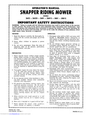 Snapper 3081S Operator's Manual