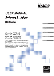 Iiyama P1704S User Manual