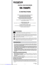 Olympus VN-7000PC Instructions Manual