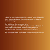Sony Ericsson W705 Walkman User Manual