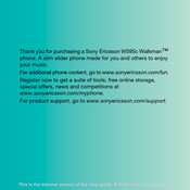 Sony Ericsson W595c Walkman User Manual