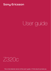 Sony Ericsson Z320c User Manual