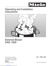 Miele DAG 1000 Operating And Installation Instructions