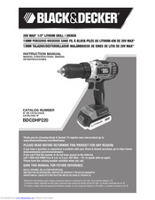 Black & Decker BDCDHP220 Instruction Manual