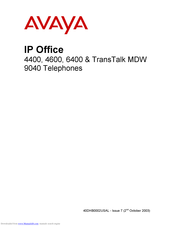 Avaya TransTalk MDW 9040 User Manual