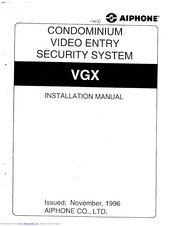 Aiphone VGX Installation Manual