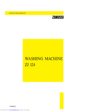Zanussi ZJ 124 Instruction Booklet