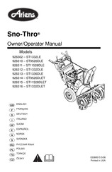 Ariens Sno-Thro ST1332LE Sno-Thro ST1332DLE Owner's/Operator's Manual