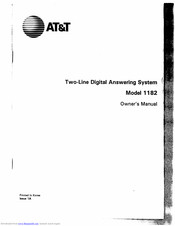 AT&T 1182 Owner's Manual