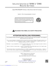 Goodman MVM96 Series Installation Instructions Manual
