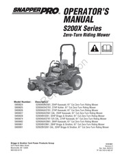 Snapper S200ZBV3261 Operator's Manual