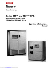 Liebert Series 600 Operation & Maintenance Manual
