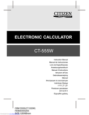 Citizen CT-555W Instruction Manual