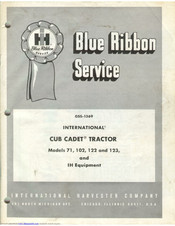 Cub Cadet International 122 Instruction Manual