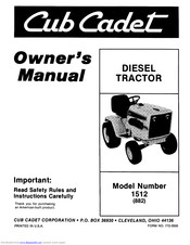 Cub Cadet 1512 Owner's Manual