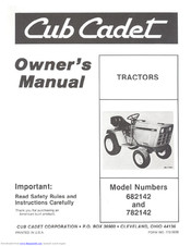 Cub Cadet 682142 Owner's Manual
