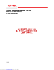 Toshiba HDD2166 User Manual