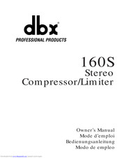 DBX 160S Owner's Manual