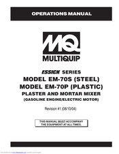 Multiquip EM-70P Operation Manual