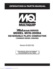 Multiquip Mikasa MVH-200DA Operations & Parts Manual