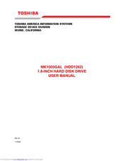 Toshiba MK1003GAL User Manual