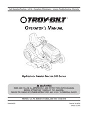 Troy-Bilt 900 Series Operator's Manual