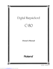 Roland C-80 Owner's Manual