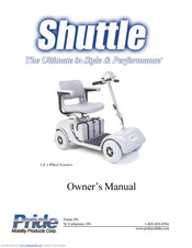 Pride Mobility Shuttle Owner's Manual