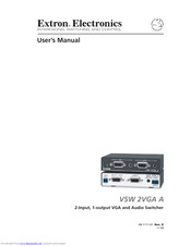 Extron electronics VSW 2VGA A User Manual