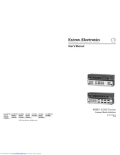 Extron electronics MMX 62 Series User Manual
