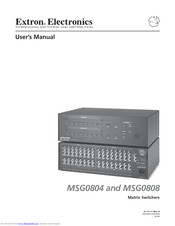 Extron electronics MSG0804 User Manual