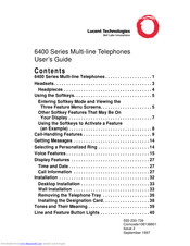 Lucent Technologies 6400 Series User Manual
