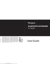Targus Bluetooth Keyboard for Tablets User Manual