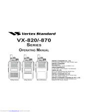 Vertex Standard VX-870 SERIES Operating Manual